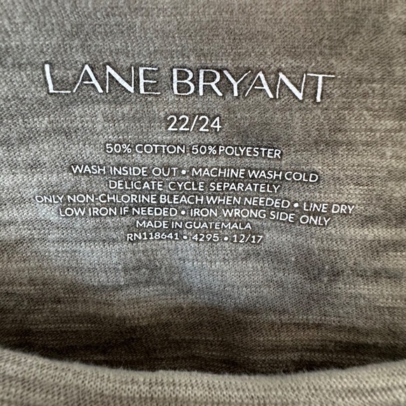 Lane Bryant Mineral Wash Embroidered Rose Lagenlook‎ Tunic Top 22/24 Plus Size - Picture 8 of 8